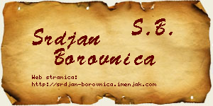 Srđan Borovnica vizit kartica